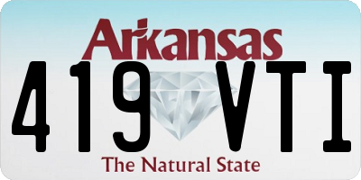 AR license plate 419VTI