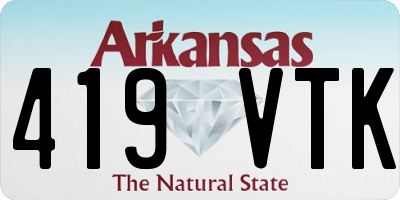 AR license plate 419VTK