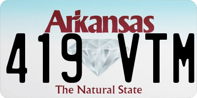 AR license plate 419VTM