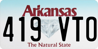 AR license plate 419VTO