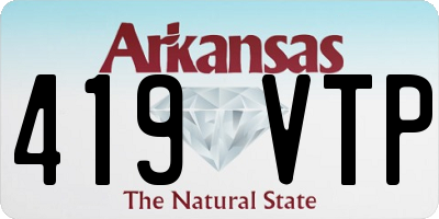AR license plate 419VTP