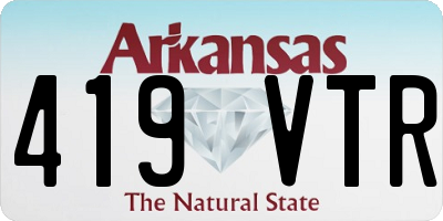 AR license plate 419VTR