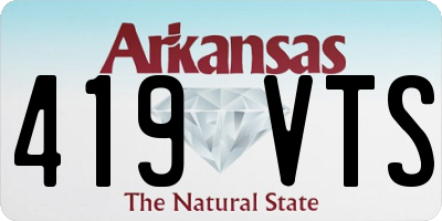 AR license plate 419VTS