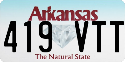 AR license plate 419VTT