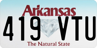 AR license plate 419VTU