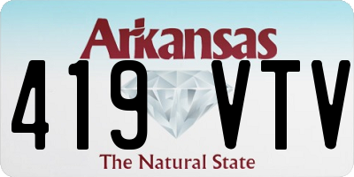 AR license plate 419VTV