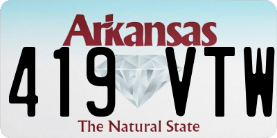 AR license plate 419VTW