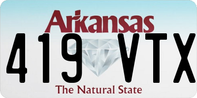 AR license plate 419VTX