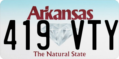 AR license plate 419VTY