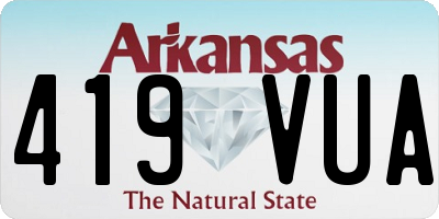 AR license plate 419VUA