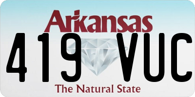 AR license plate 419VUC