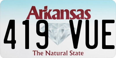AR license plate 419VUE