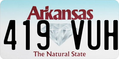 AR license plate 419VUH