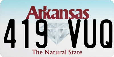 AR license plate 419VUQ