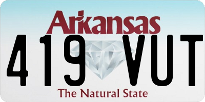 AR license plate 419VUT