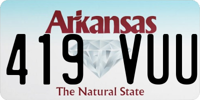 AR license plate 419VUU