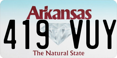 AR license plate 419VUY