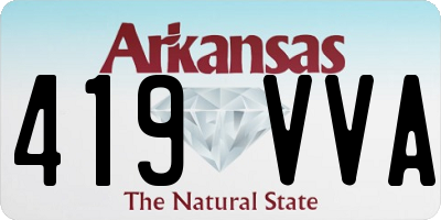 AR license plate 419VVA