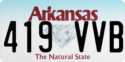 AR license plate 419VVB