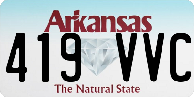 AR license plate 419VVC