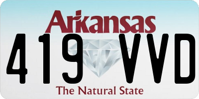 AR license plate 419VVD