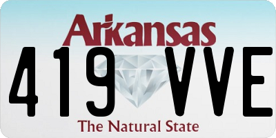 AR license plate 419VVE