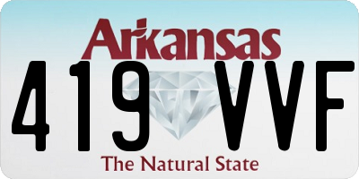AR license plate 419VVF