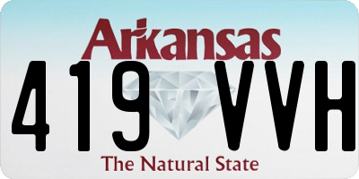 AR license plate 419VVH
