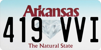 AR license plate 419VVI