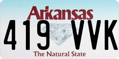 AR license plate 419VVK
