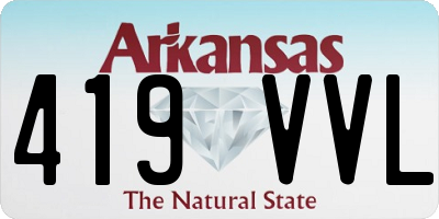 AR license plate 419VVL
