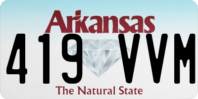 AR license plate 419VVM