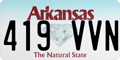 AR license plate 419VVN