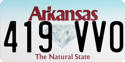 AR license plate 419VVO