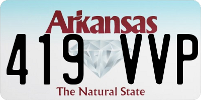 AR license plate 419VVP
