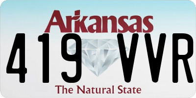AR license plate 419VVR