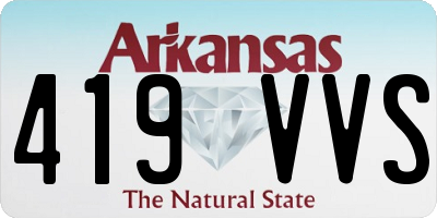 AR license plate 419VVS