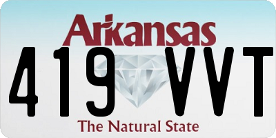 AR license plate 419VVT