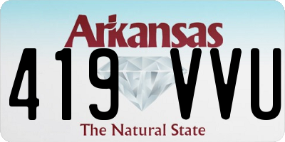 AR license plate 419VVU