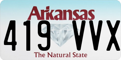 AR license plate 419VVX