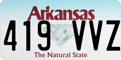 AR license plate 419VVZ
