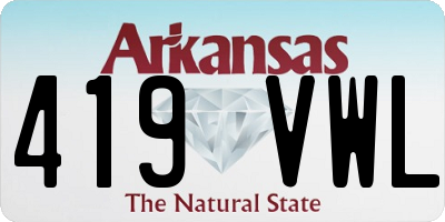 AR license plate 419VWL