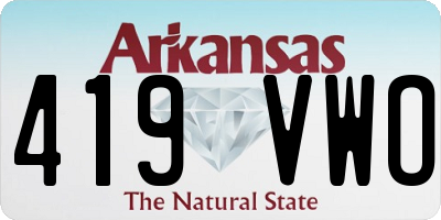 AR license plate 419VWO
