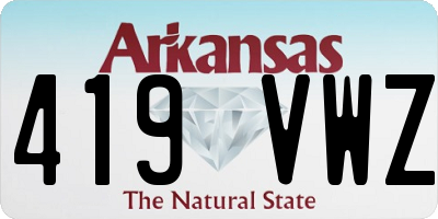 AR license plate 419VWZ