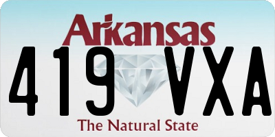 AR license plate 419VXA