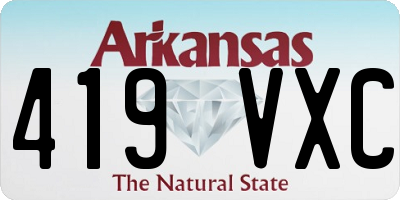 AR license plate 419VXC