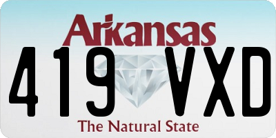 AR license plate 419VXD