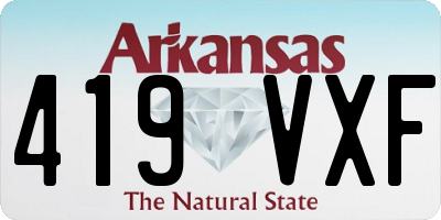 AR license plate 419VXF