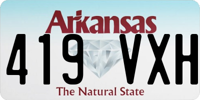 AR license plate 419VXH