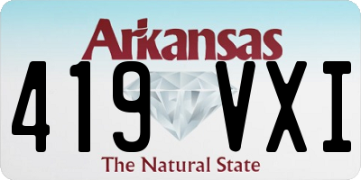 AR license plate 419VXI